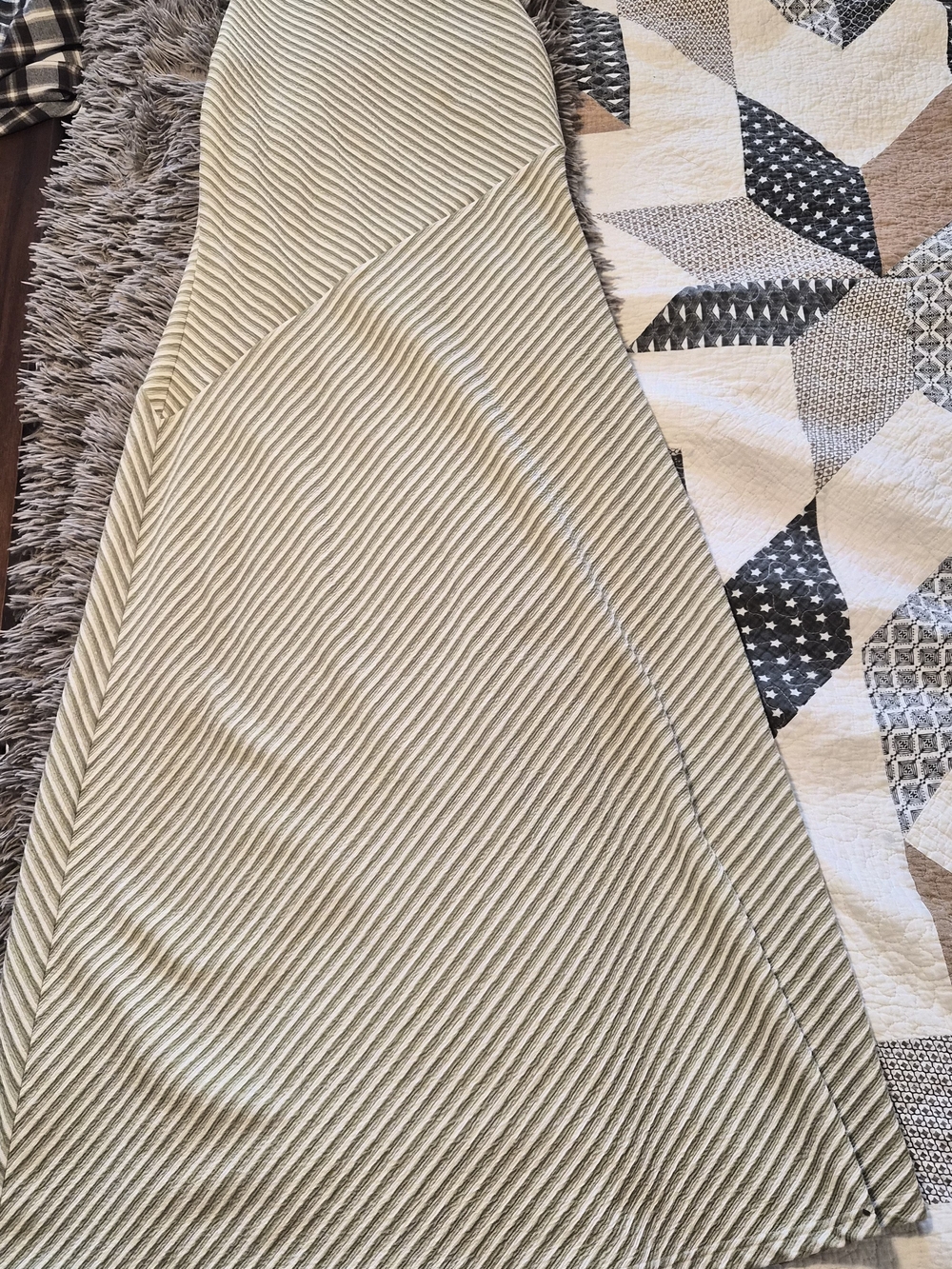 Women’s Maxi Dress in Light Olive Stripe